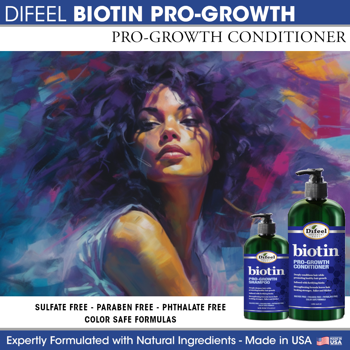 Difeel Biotin Pro-Growth Conditioner 33.8 oz.