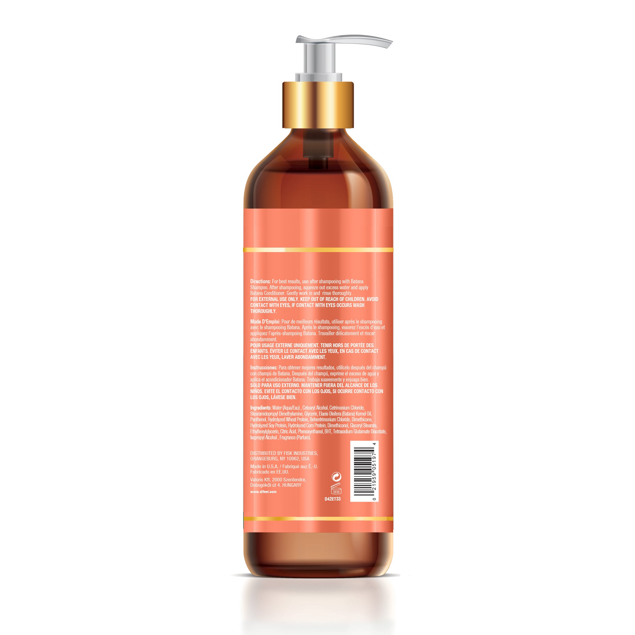 Difeel Batana Conditioner 33.8 Ounces - Sulfate Free Conditioner