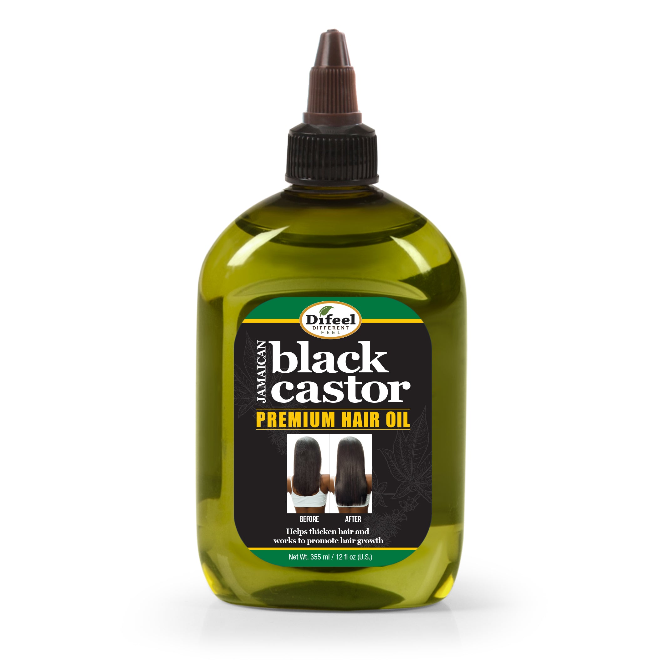 Difeel 99% Natural Premium Jamaican Black Castor Hair Oil - Large 12 oz.