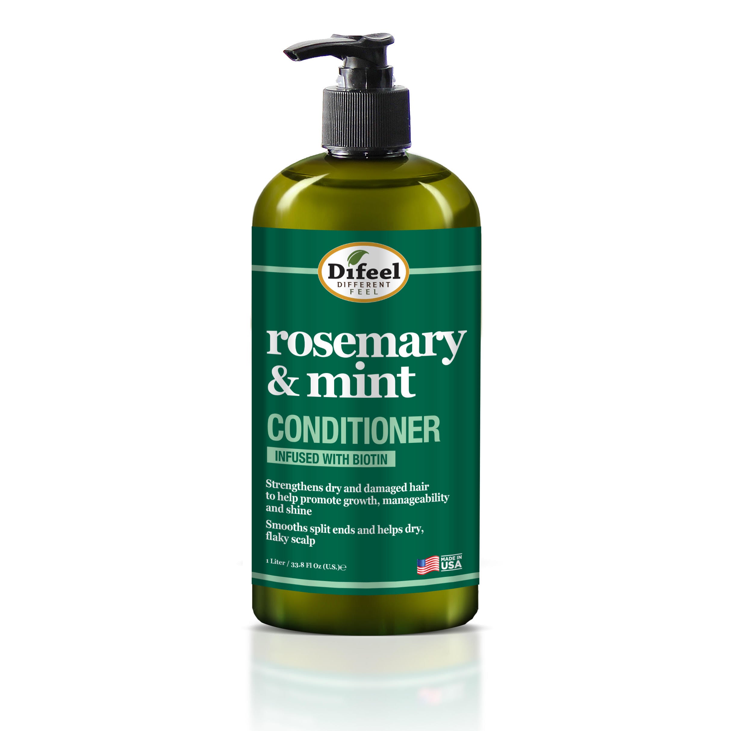 Difeel Rosemary and Mint Hair Strengthening Shampoo and Conditioner with Biotin 33.8 oz. 2-PC Hair Care Gift Set