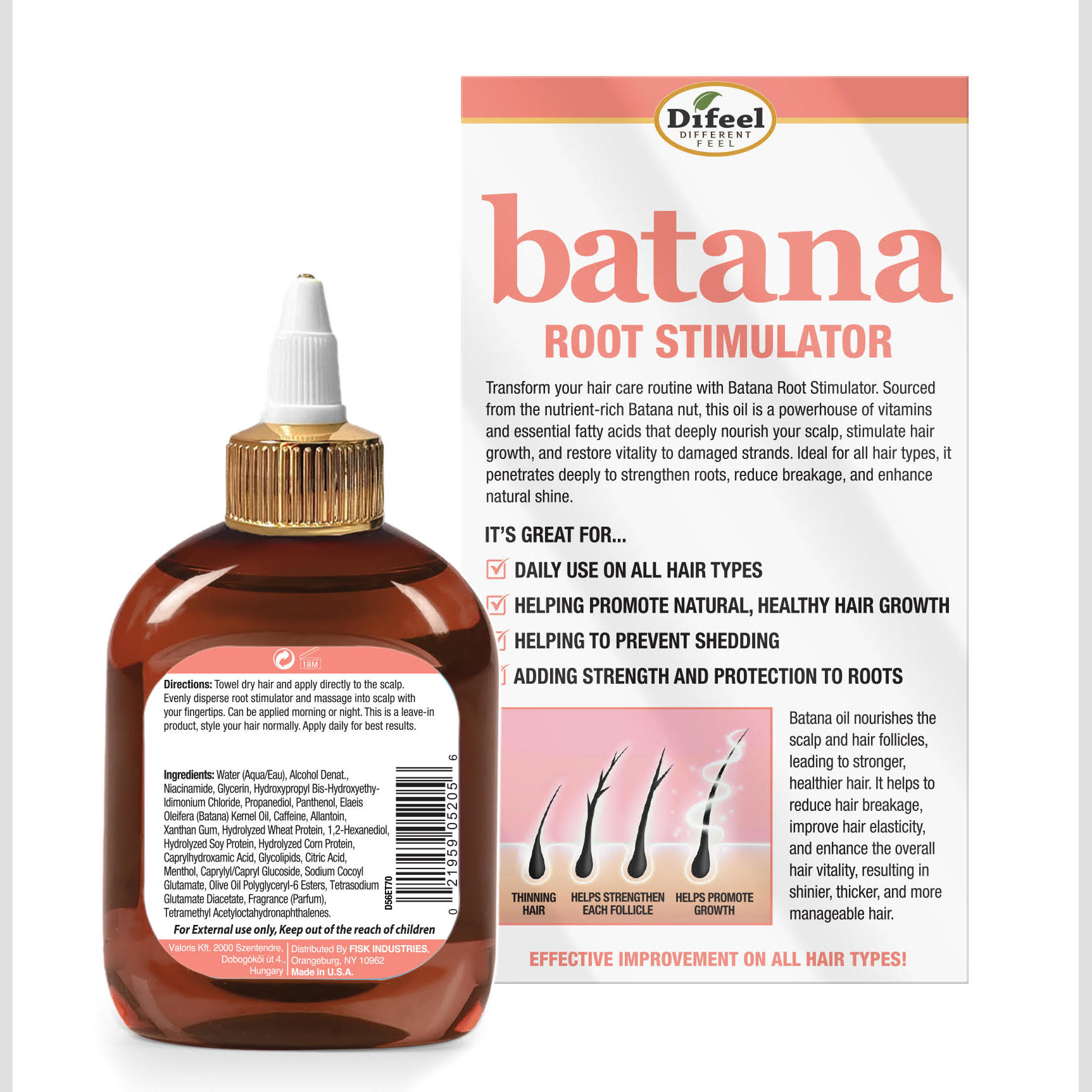 Difeel Batana Root Stimulator 7.1 Ounces