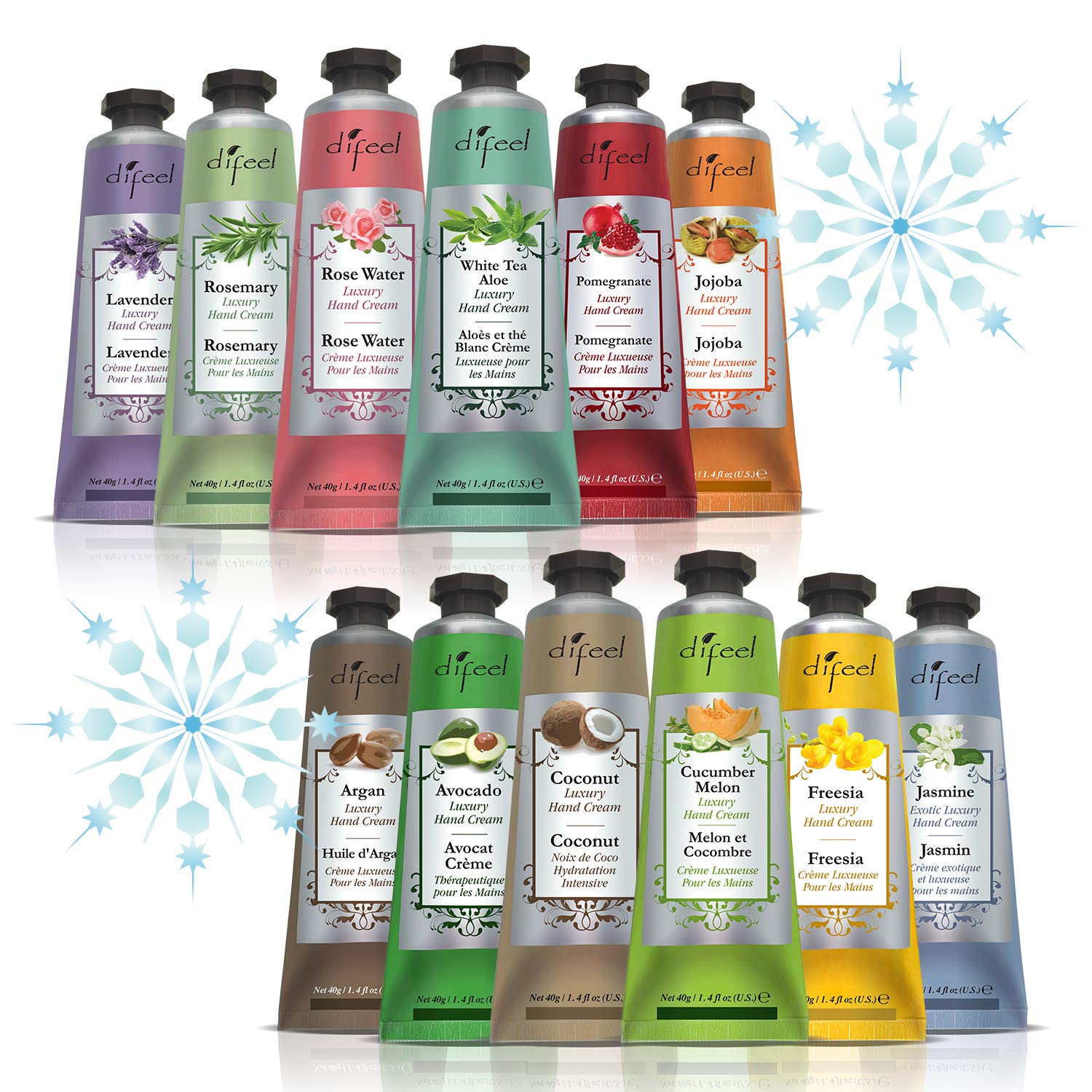 Difeel Luxury Moisturizing Hand Cream - 12 Piece Gift Set
