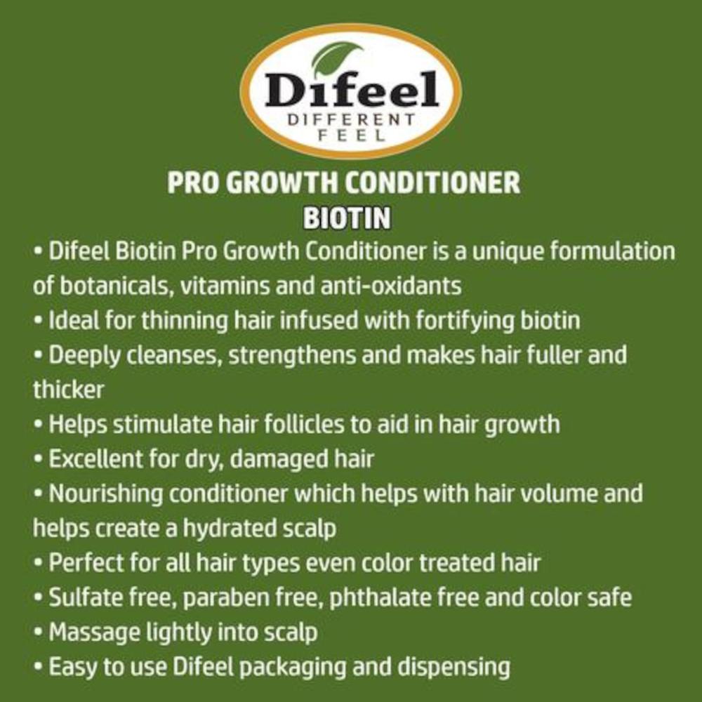 Difeel Biotin Pro-Growth Shampoo and Conditioner 2-PC Gift Set - Shampoo 12 oz. and Conditioner 12 oz.