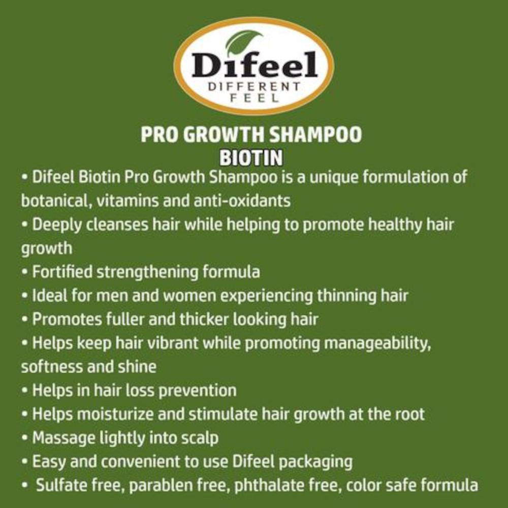 Difeel Biotin Pro-Growth Shampoo and Conditioner 2-PC Gift Set - Shampoo 12 oz. and Conditioner 12 oz.