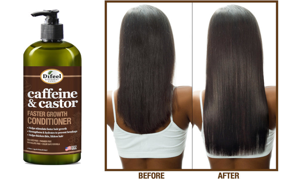 Difeel Caffeine & Castor Conditioner for Faster Hair Growth 33.8 oz.