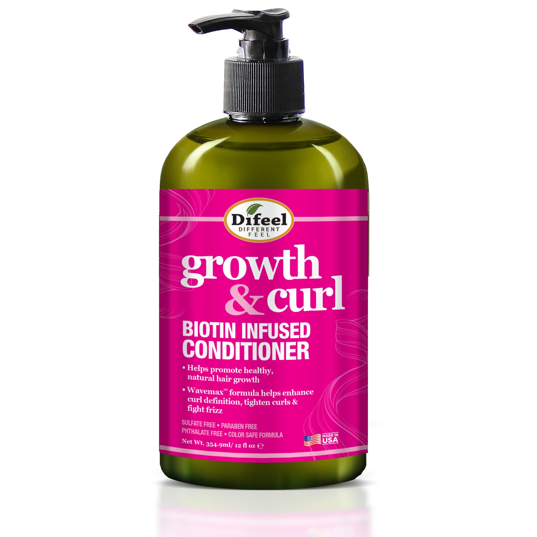 Difeel Growth and Curl Biotin Conditioner 12 oz.