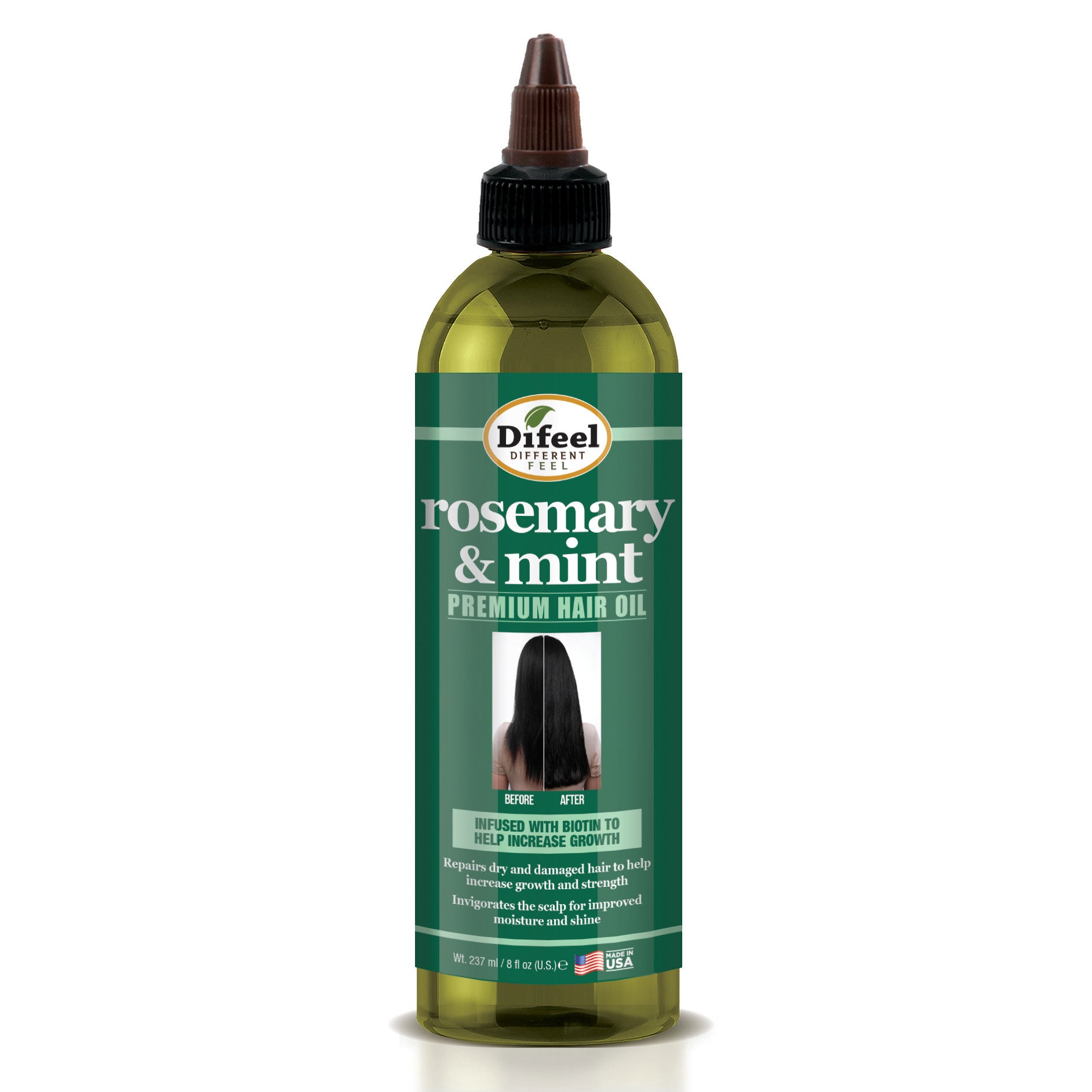 Difeel Rosemary and Mint Premium Hair Oil 8 oz.