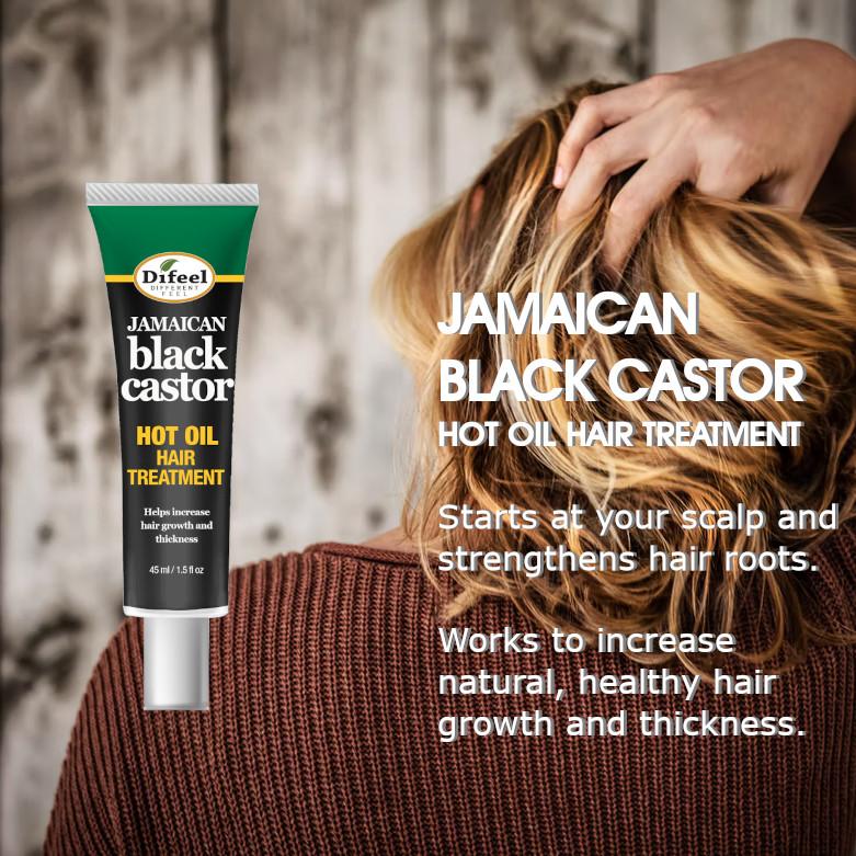 Difeel Hot Oil Hair Treatment with Jamaican Black Castor Oil 1.5 oz. (Pack of 2)