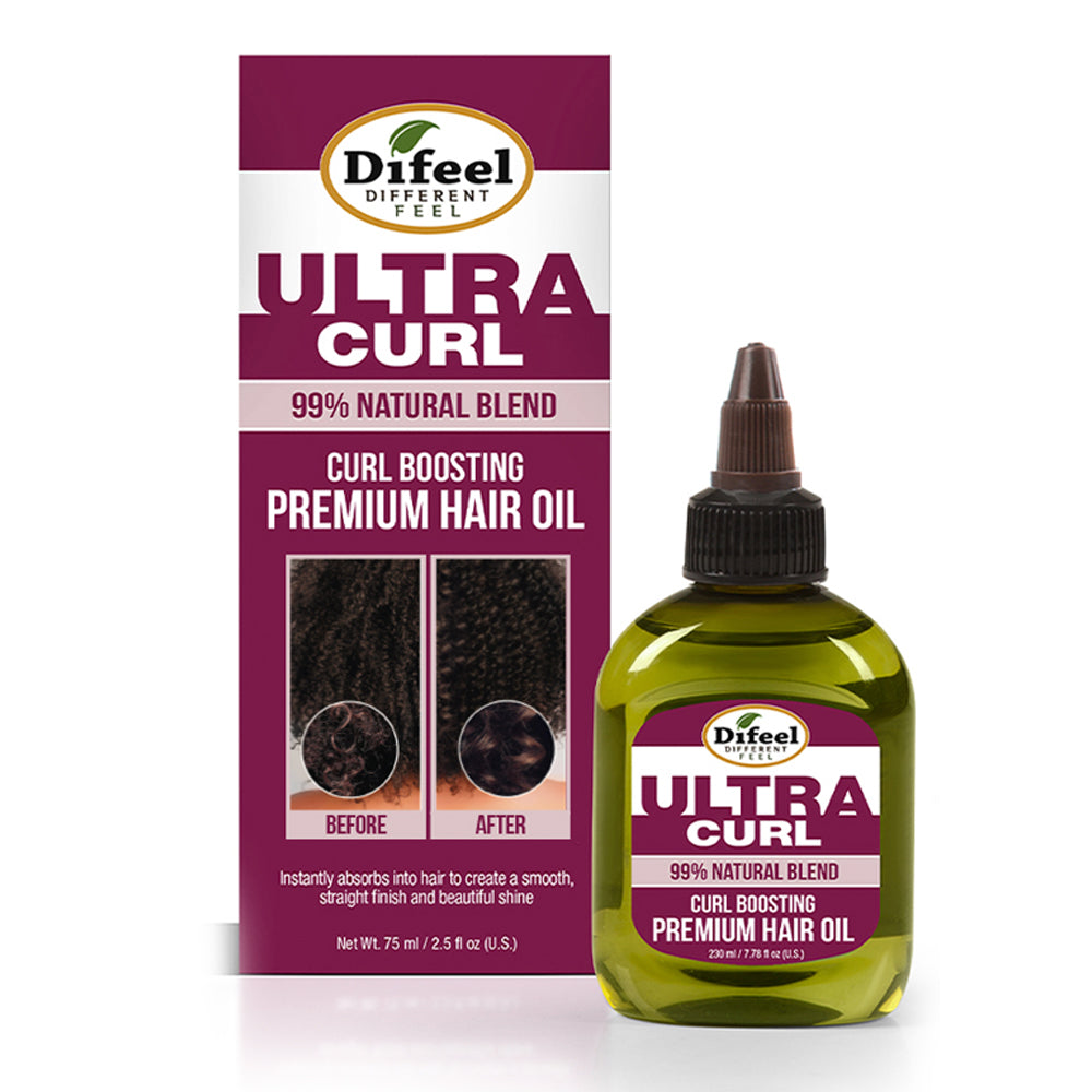 Difeel 99% Natural Ultra Curl Premium Hair Oil - Curl Boosting Hair Oil 2.5 oz.