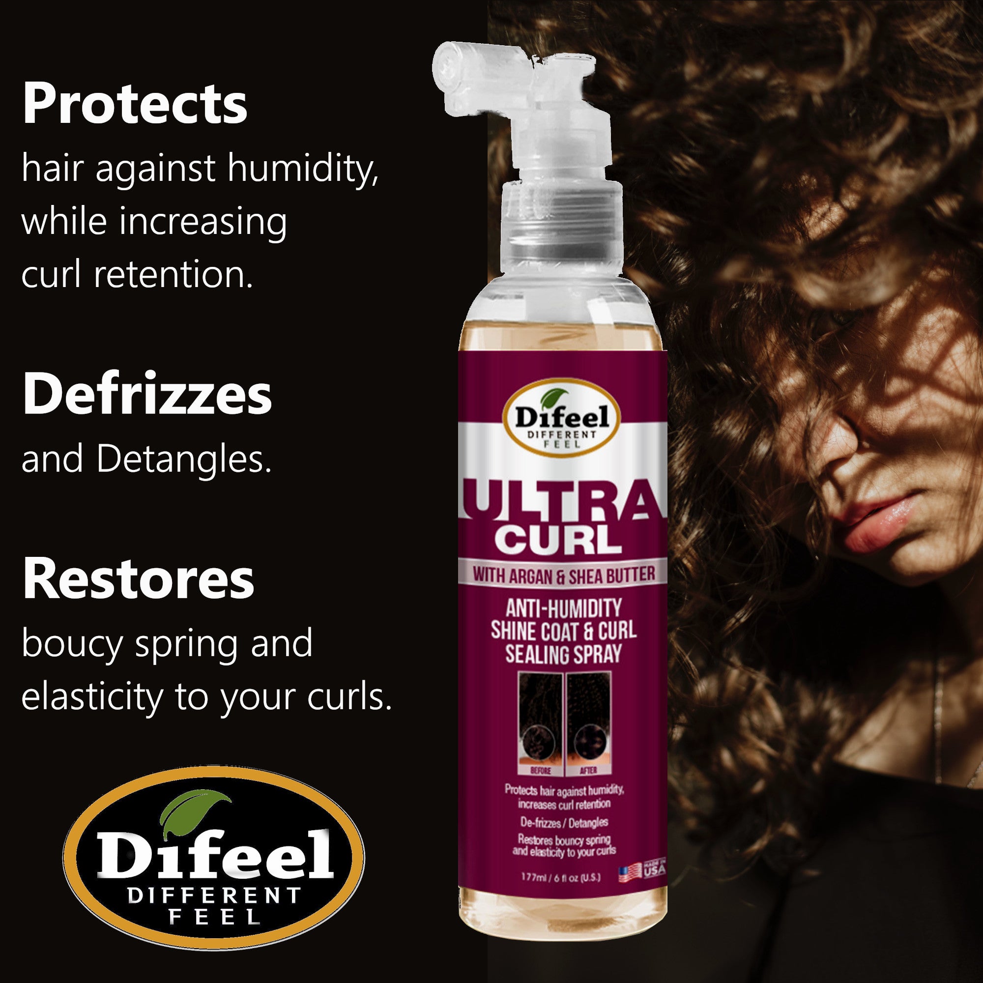 Difeel Ultra Curl Anti-Humidity Sealing Spray 8 oz.