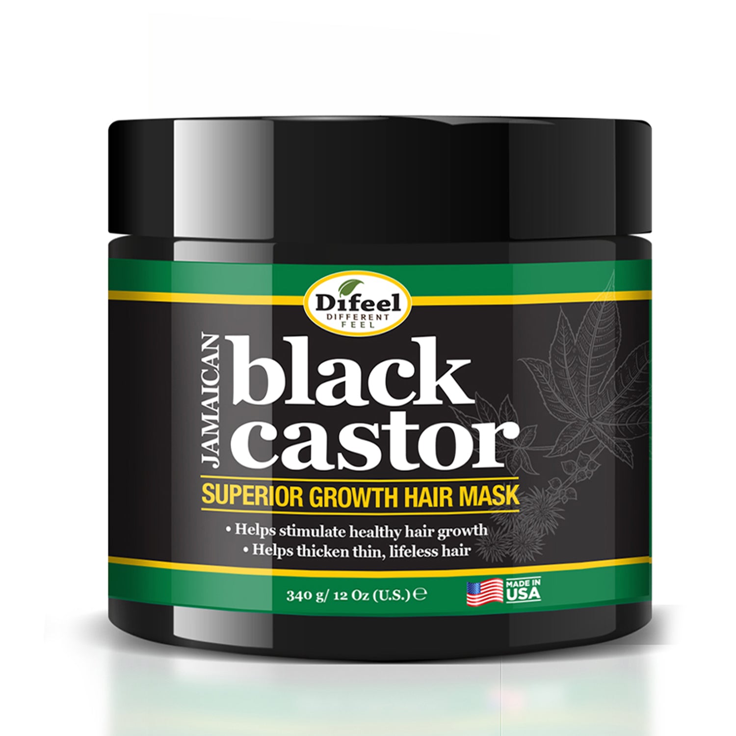 Difeel Superior Growth Jamaican Black Castor Shampoo & Conditioner Gift Set 4-PC Boxed Hair Care Collection