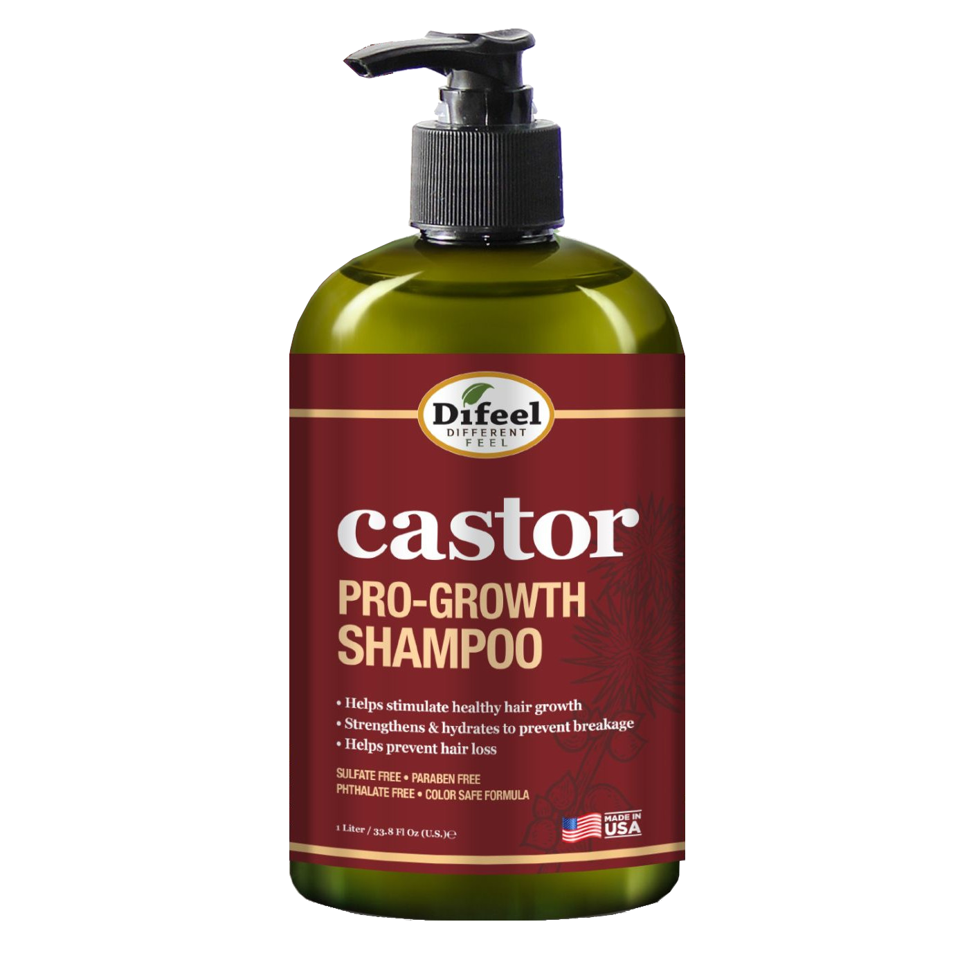 Difeel Castor Pro-Growth Shampoo 12 oz. & Conditioner 12 oz. (2-Piece Gift Set)