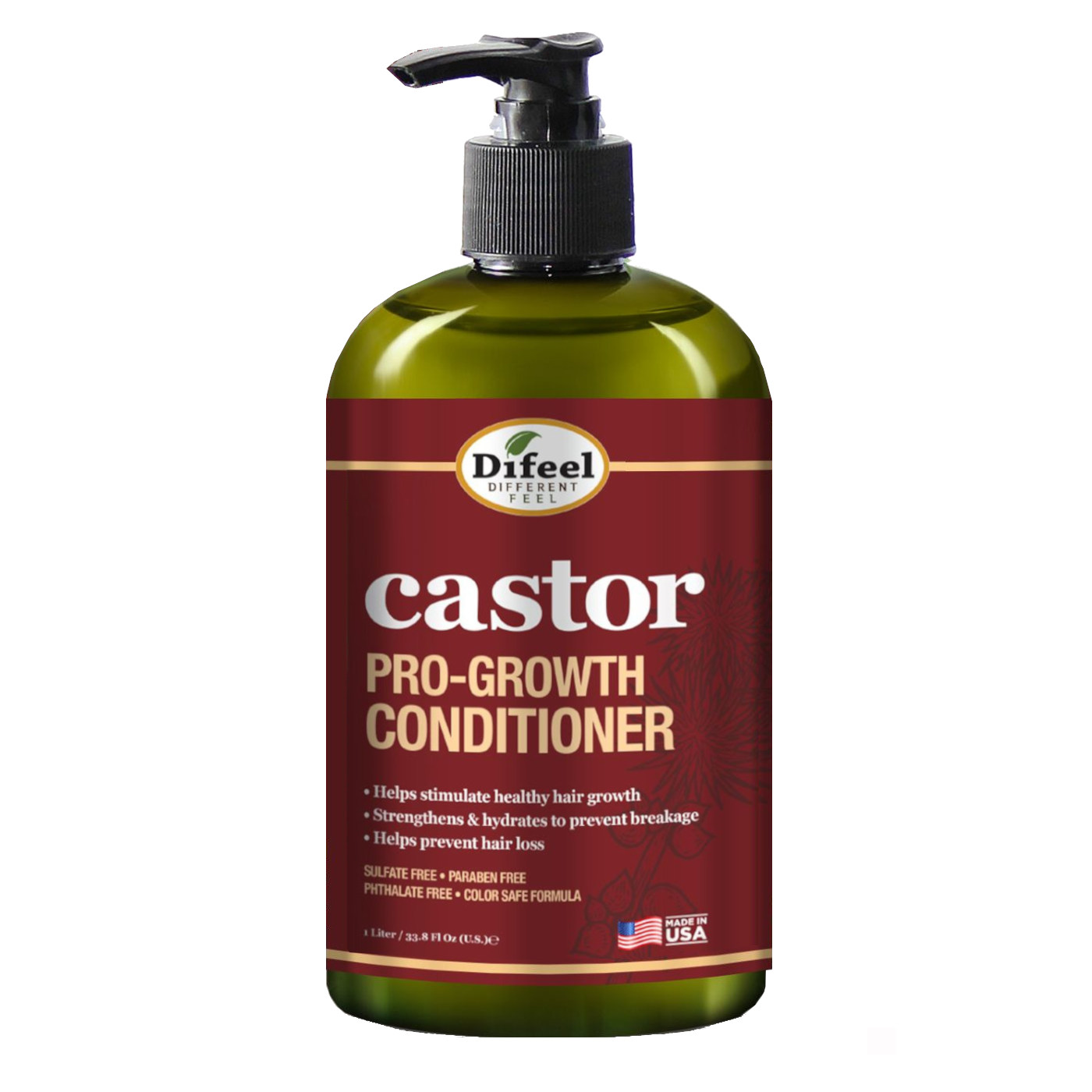 Difeel Castor Pro-Growth Shampoo 12 oz. & Conditioner 12 oz. (2-Piece Gift Set)