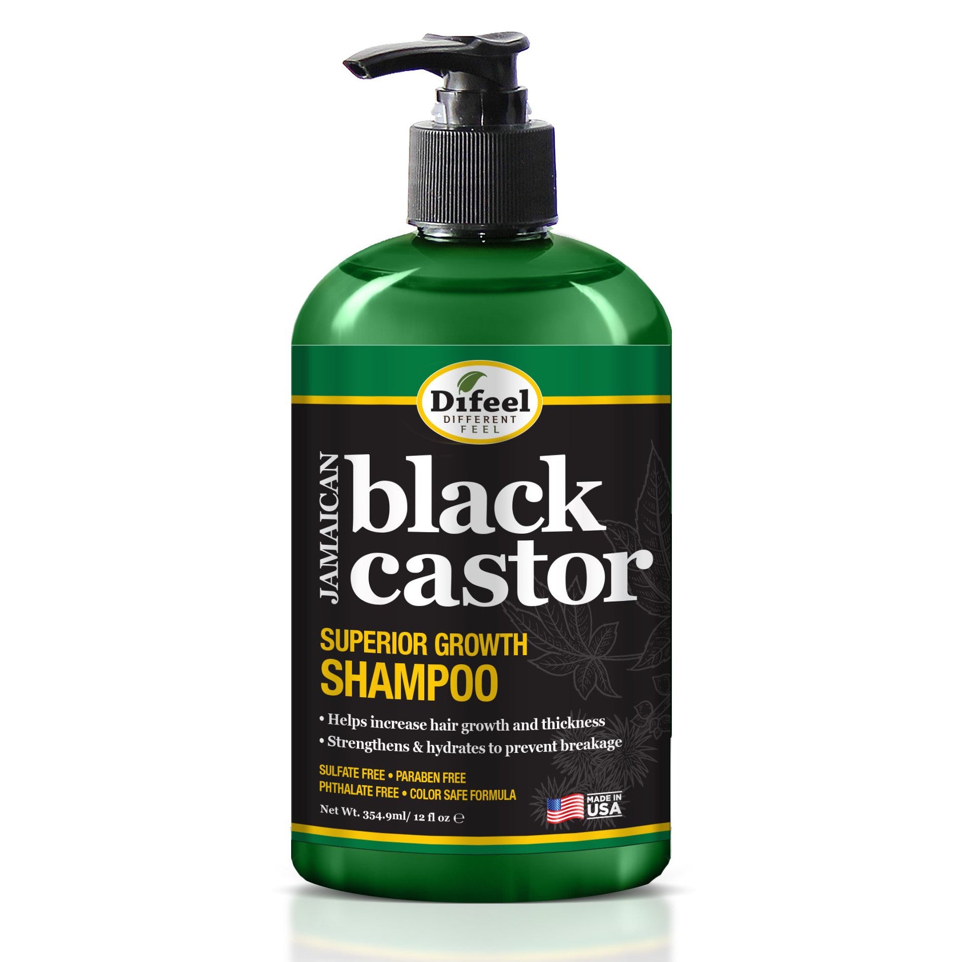 Difeel Superior Growth Jamaican Black Castor Shampoo & Conditioner Gift Set 4-PC Boxed Hair Care Collection