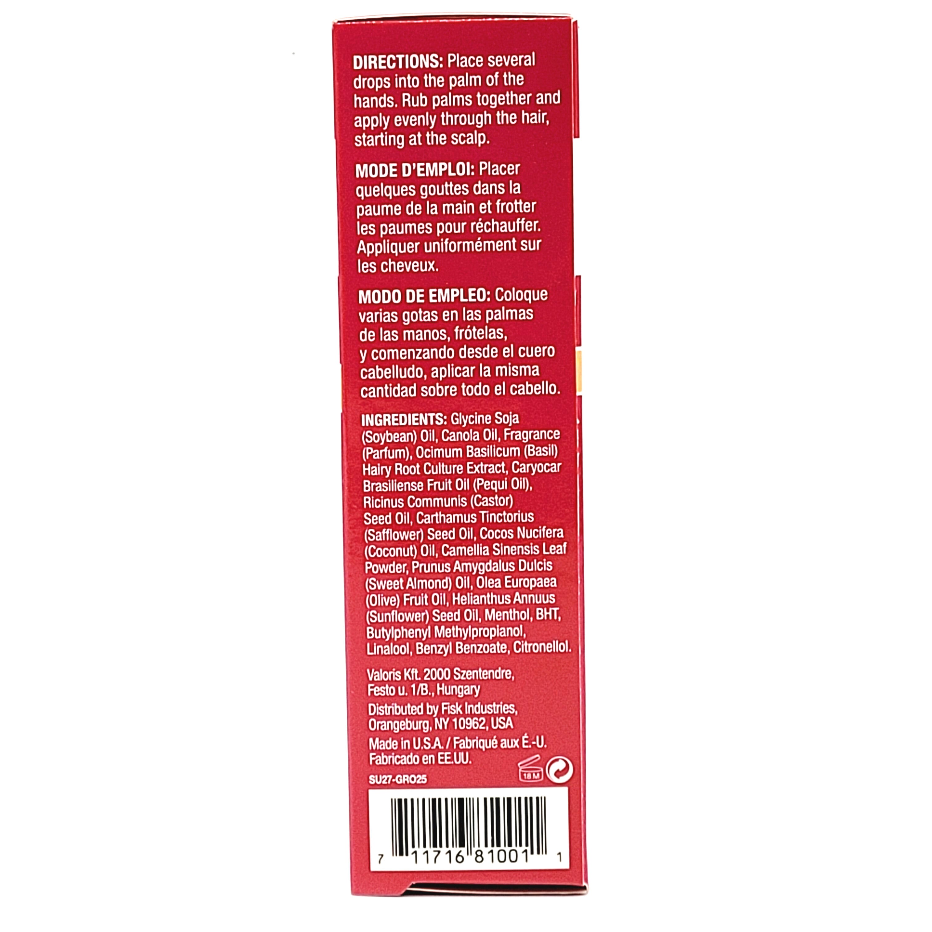 Difeel Ultra Growth Basil & Castor Hair Growth Oil 2.5 oz.