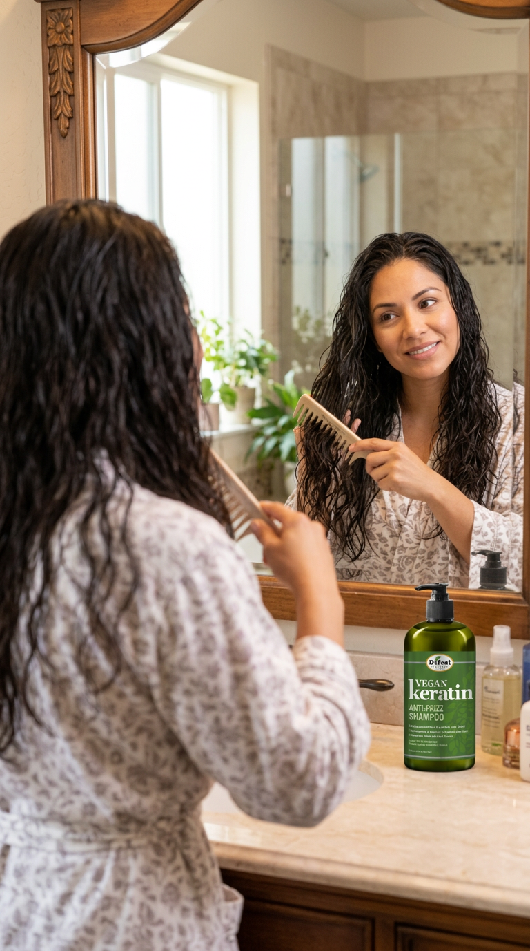 Difeel Vegan Keratin Anti Frizz Shampoo - Travel Size 2.5 oz.