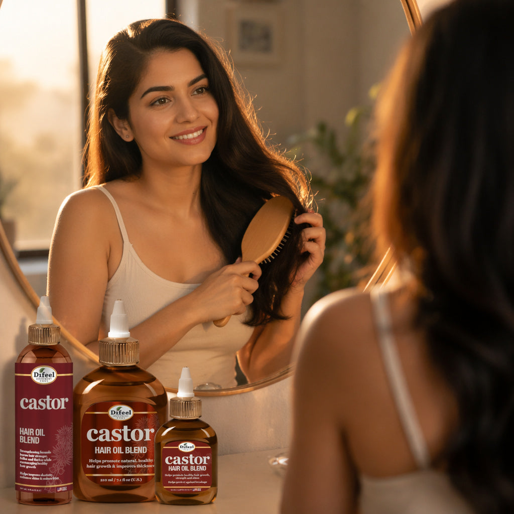 Difeel Castor Hair Oil Blend 8 oz.