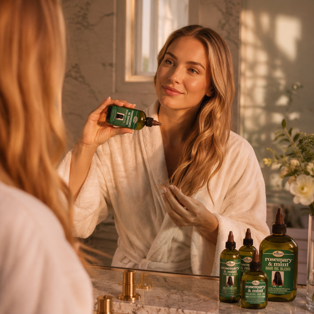 Difeel Rosemary and Mint Infused with Biotin Hair Oil Blend 7.1 oz.