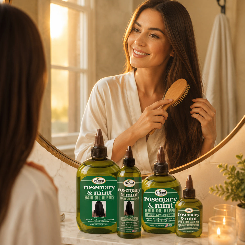 Difeel Rosemary and Mint Hair Oil Blend with Biotin 7.1 oz.