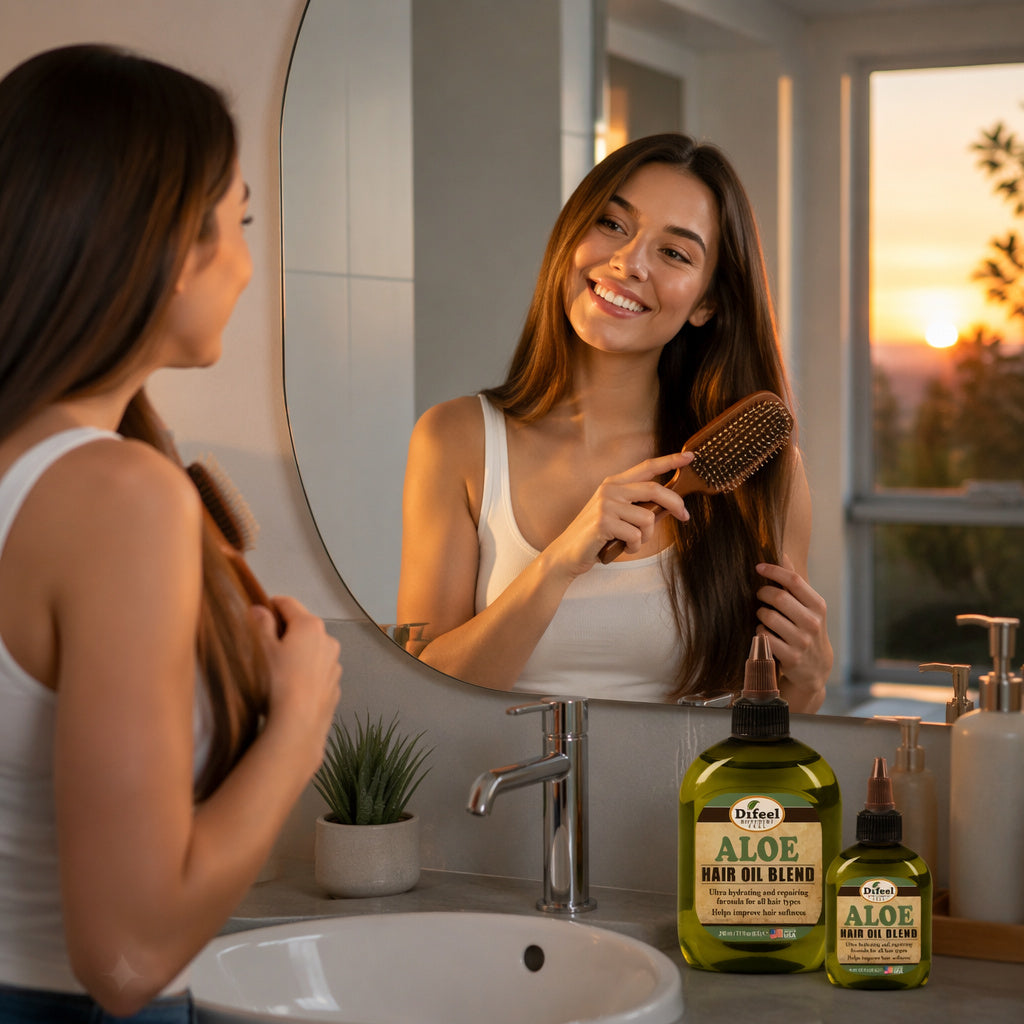 Difeel Aloe Hair Oil Blend 7.1 Ounces