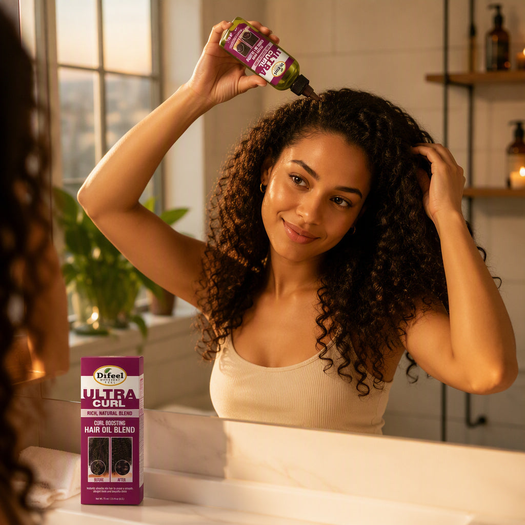 Difeel Ultra Curl Hair Oil Blend - Curl Boosting Hair Oil 2.5 oz.