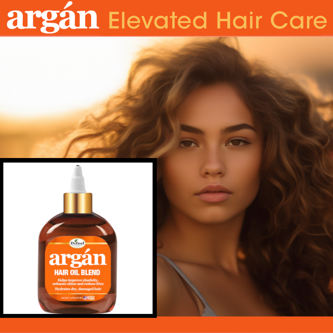 Difeel Elevated Argan Hair Oil Blend 7.1 oz.