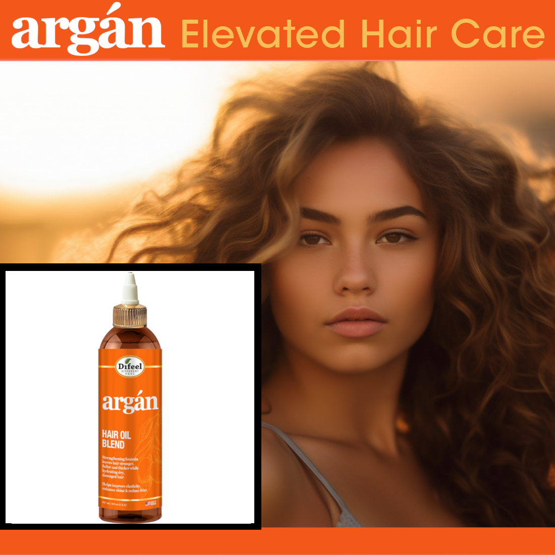 Difeel Elevated Argan Hair Oil Blend 8 oz.