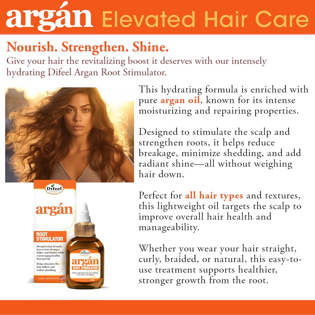 Difeel Argan Hydrating Root Stimulator 2.5 oz.