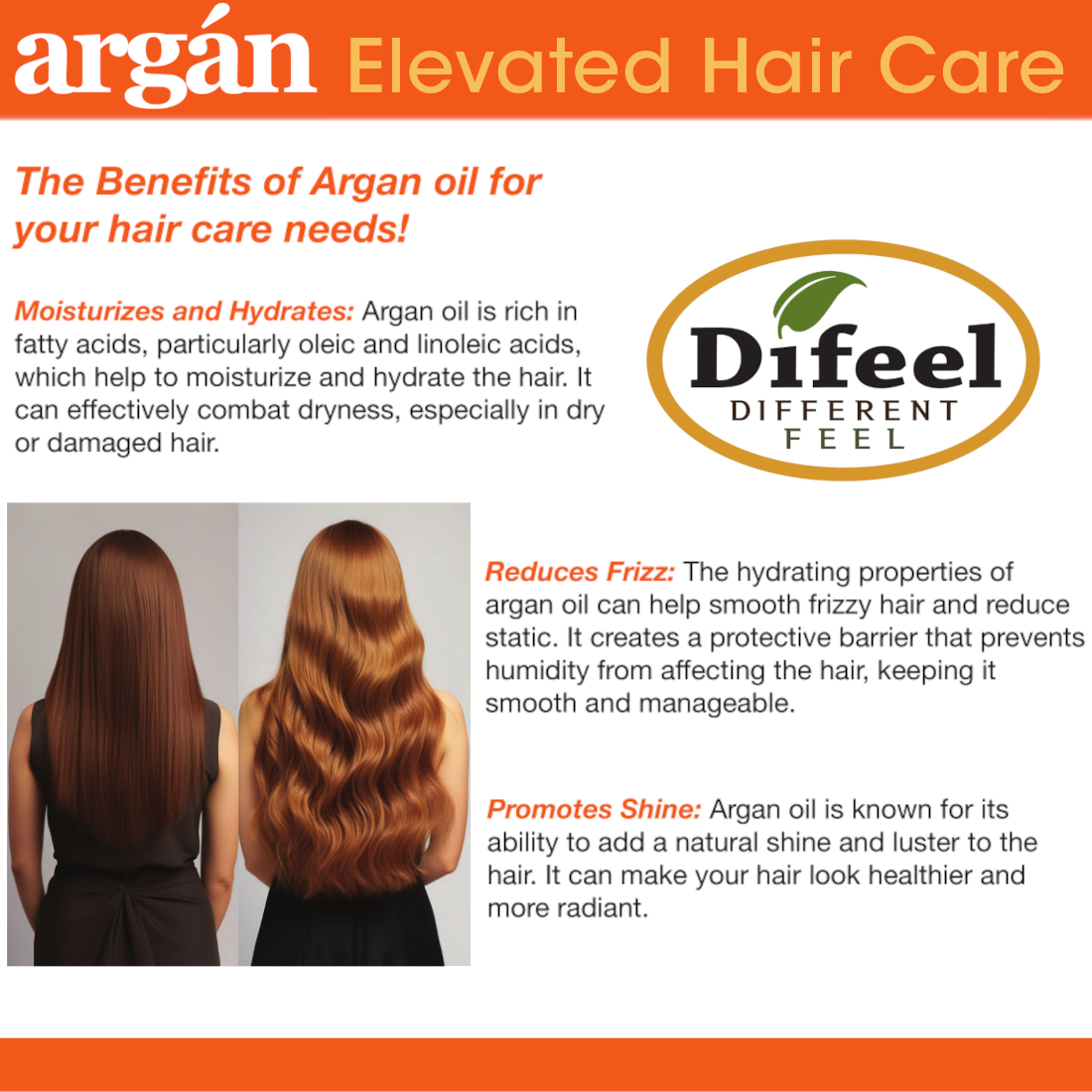 Difeel Elevated Argan Hair Oil Blend 7.1 oz.