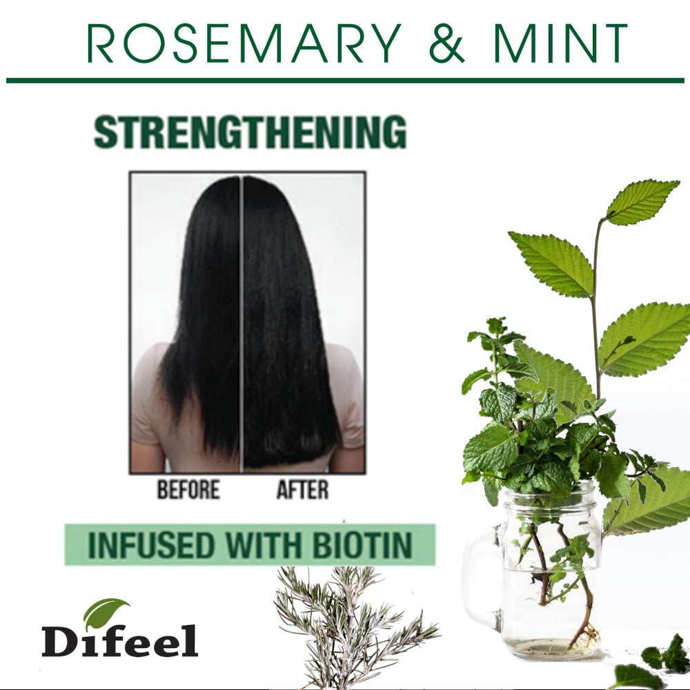 Difeel Rosemary and Mint Conditioner with Biotin - Travel Size 2.5 oz.