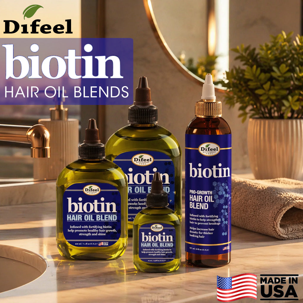 Difeel Biotin Pro-Growth Hair Oil Blend 8 oz. (PACK OF 2)