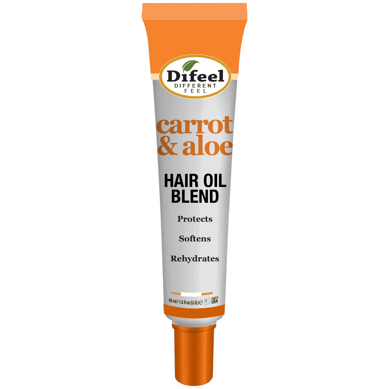 Difeel Mega Care Carrot & Aloe Oil Hair Oil Blend 1.4 oz. (PACK OF 2)