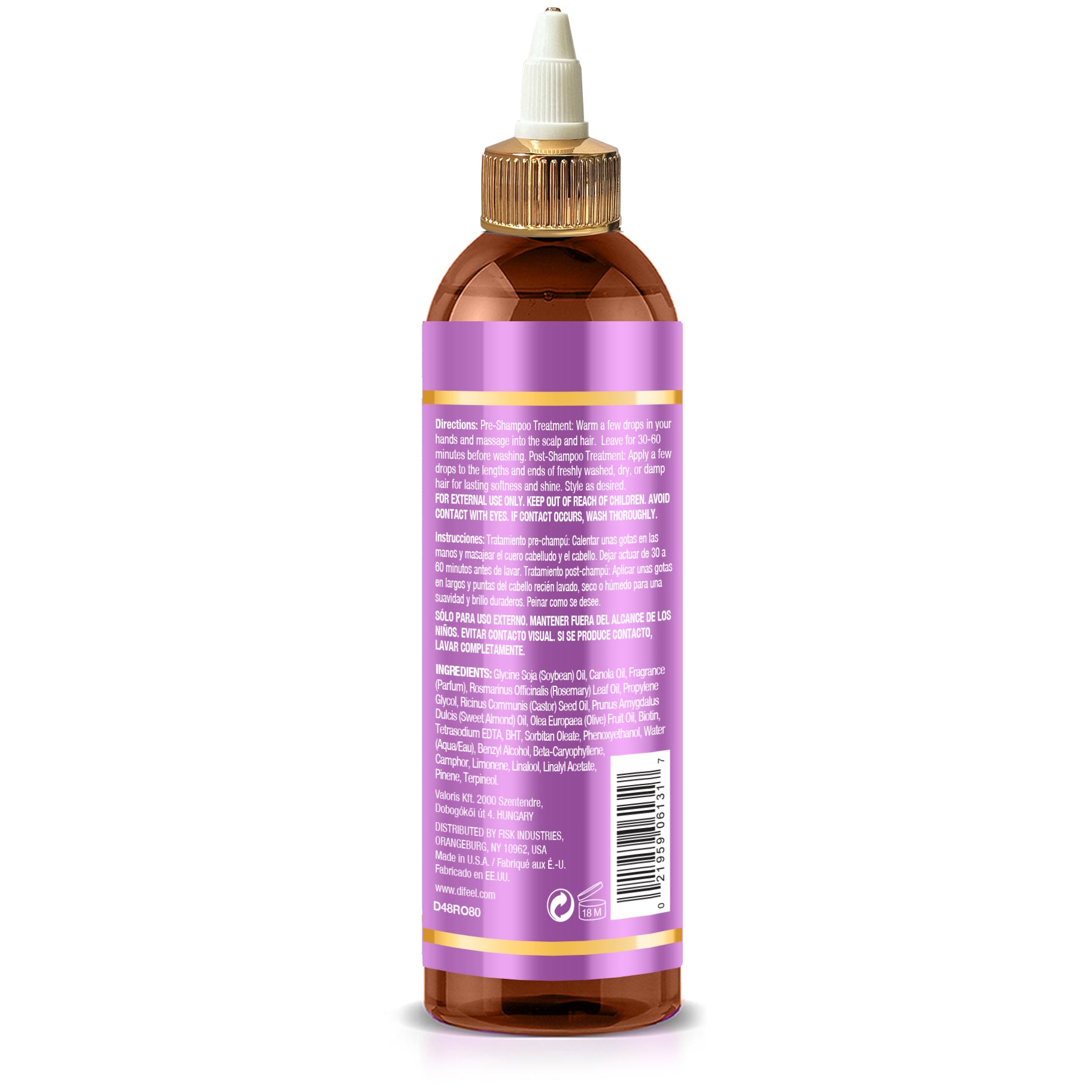 Difeel Rosemary Hair Oil Blend 8 Ounces
