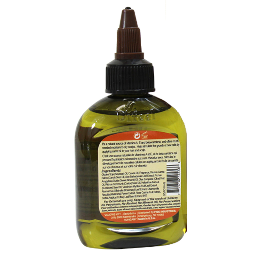 Difeel Carrot Hair Oil Blend - Travel Size 2.5 oz. (PACK OF 2)