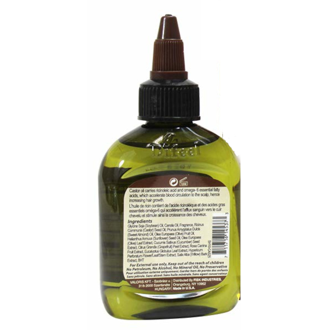 Difeel Premium Natural Hair Oil - Castor Hair Oil 2.5 oz. (PACK OF 2)