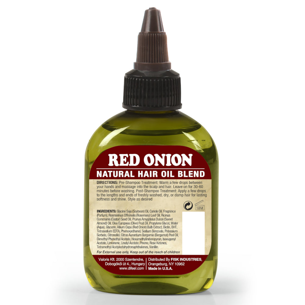 Difeel Red Onion Hair Oil Blend - Travel Size 2.5 Ounces