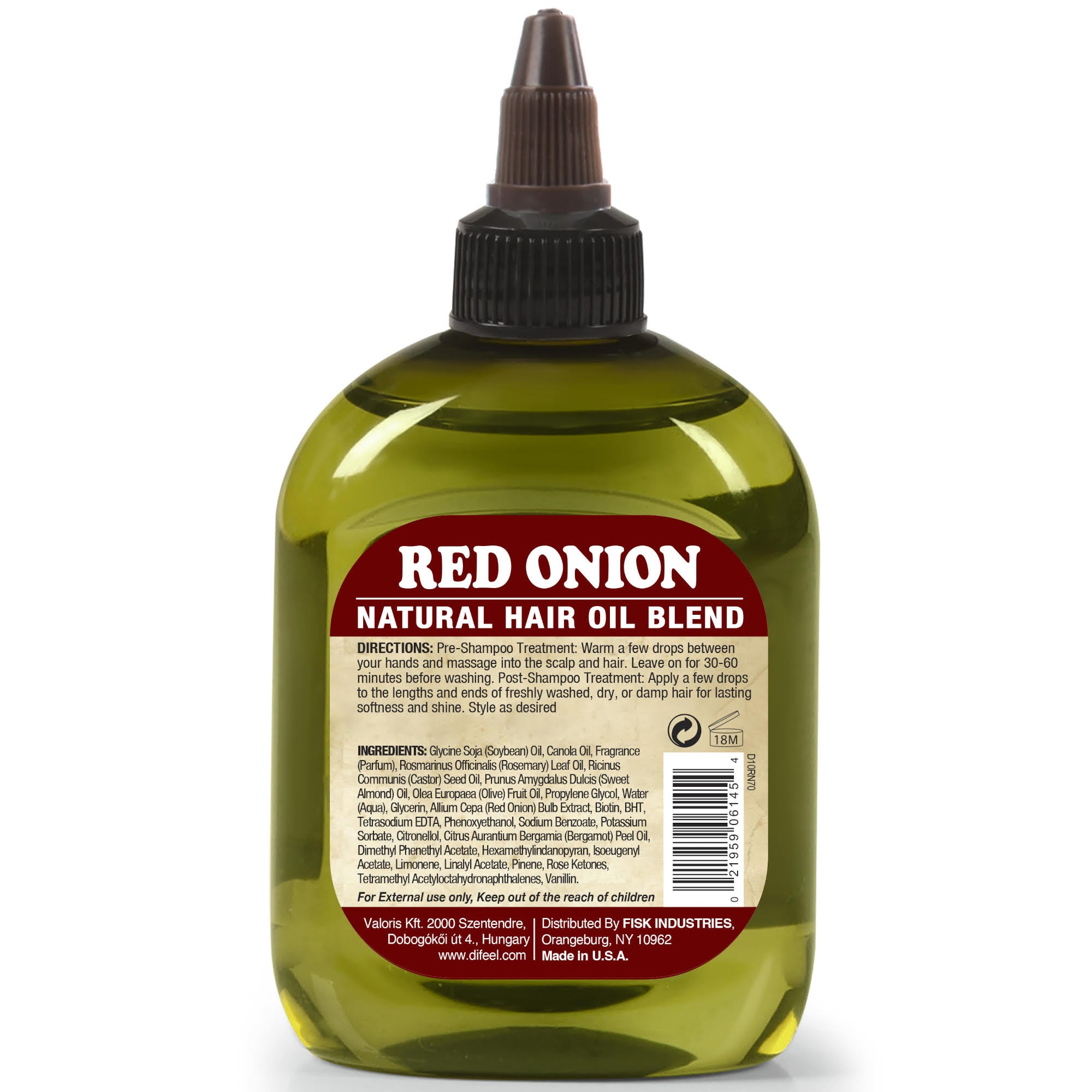 Difeel Red Onion Hair Oil Blend 7.1 Ounces