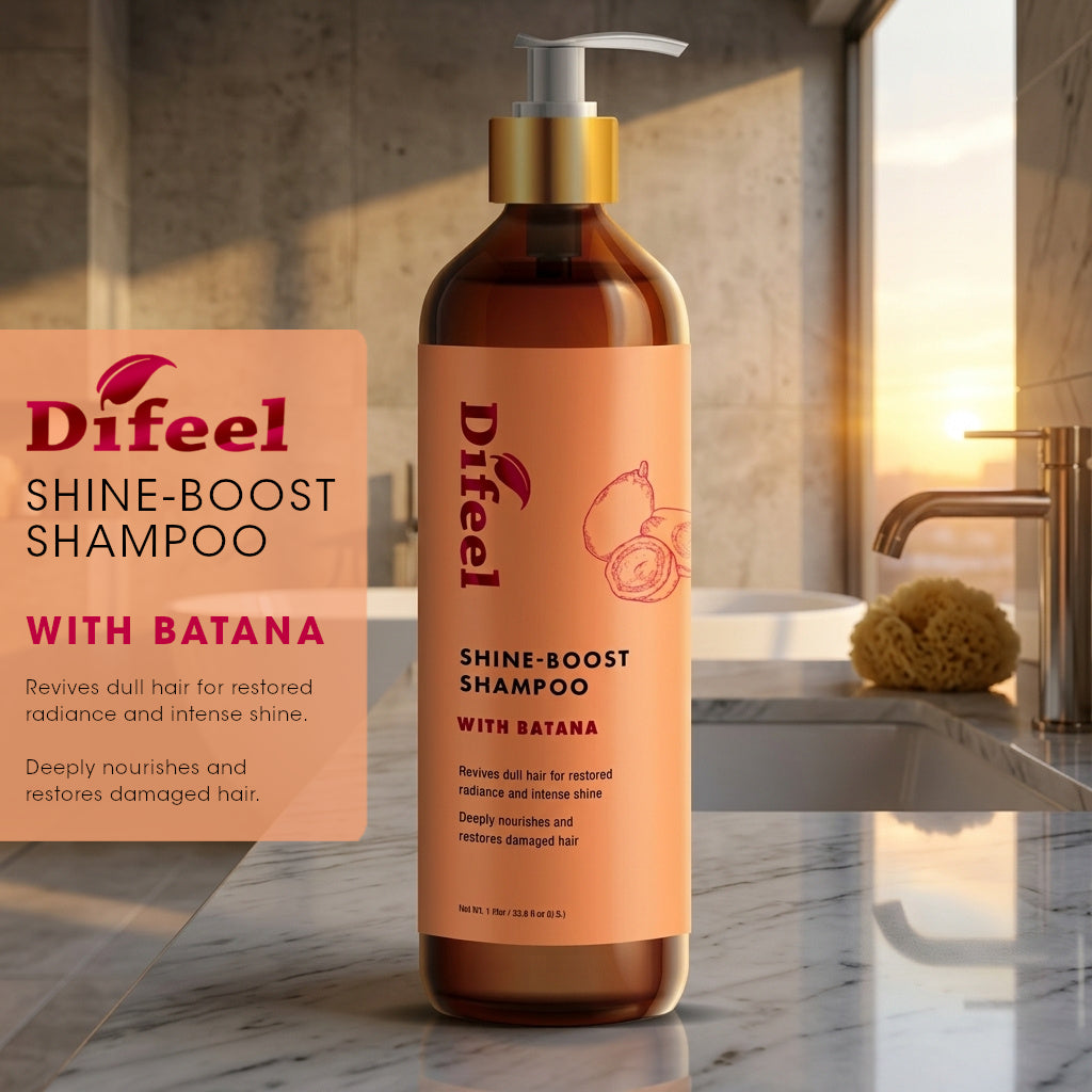 Difeel Singature Shine Boost Shampoo with Batana 33.8 Ounce