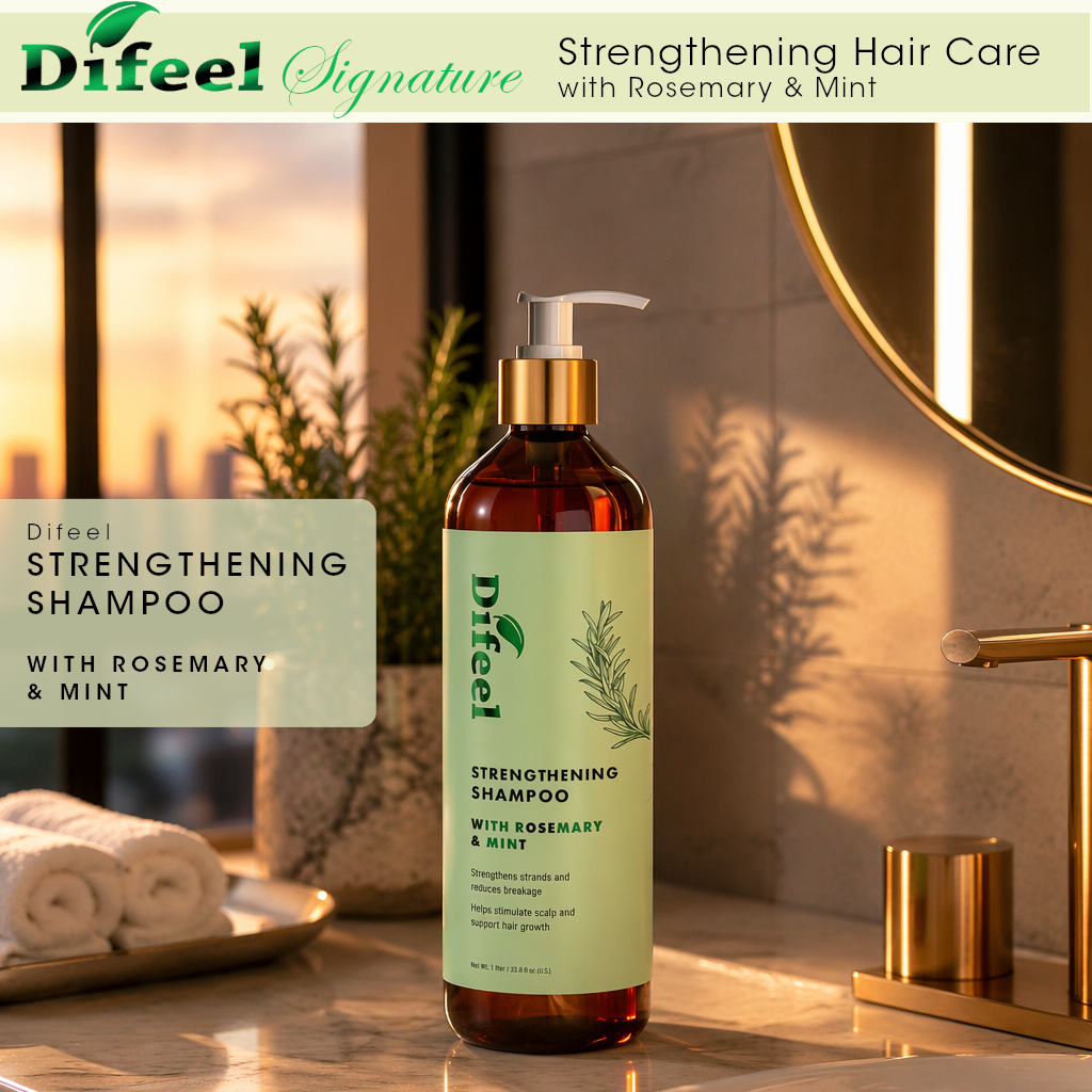 Difeel Signature Strengthening Shampoo with Rosemary & Mint 33.8 Ounce
