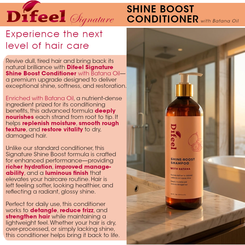 Difeel Singature Shine Boost Conditioner with Batana 33.8 Ounce