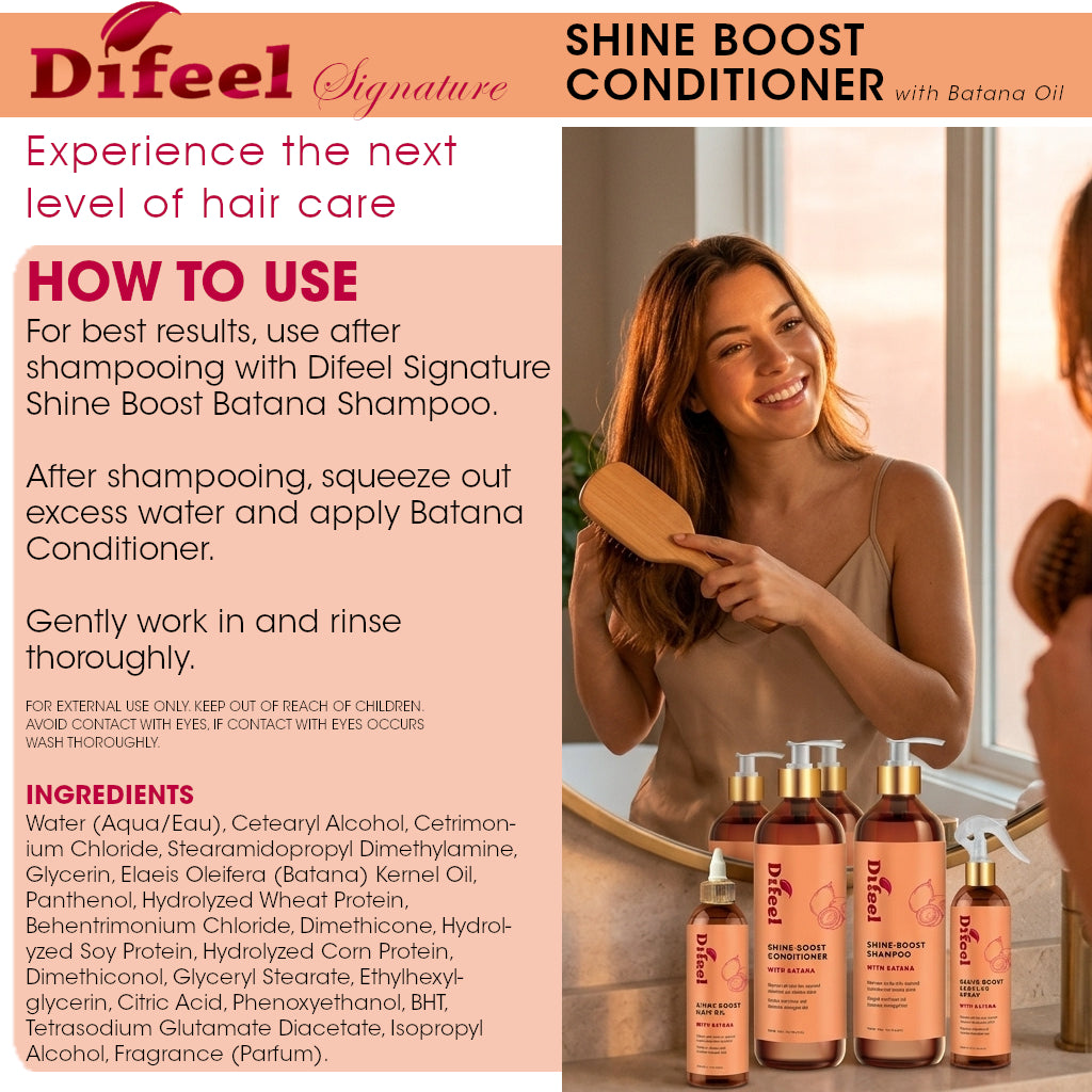 Difeel Singature Shine Boost Conditioner with Batana 33.8 Ounce