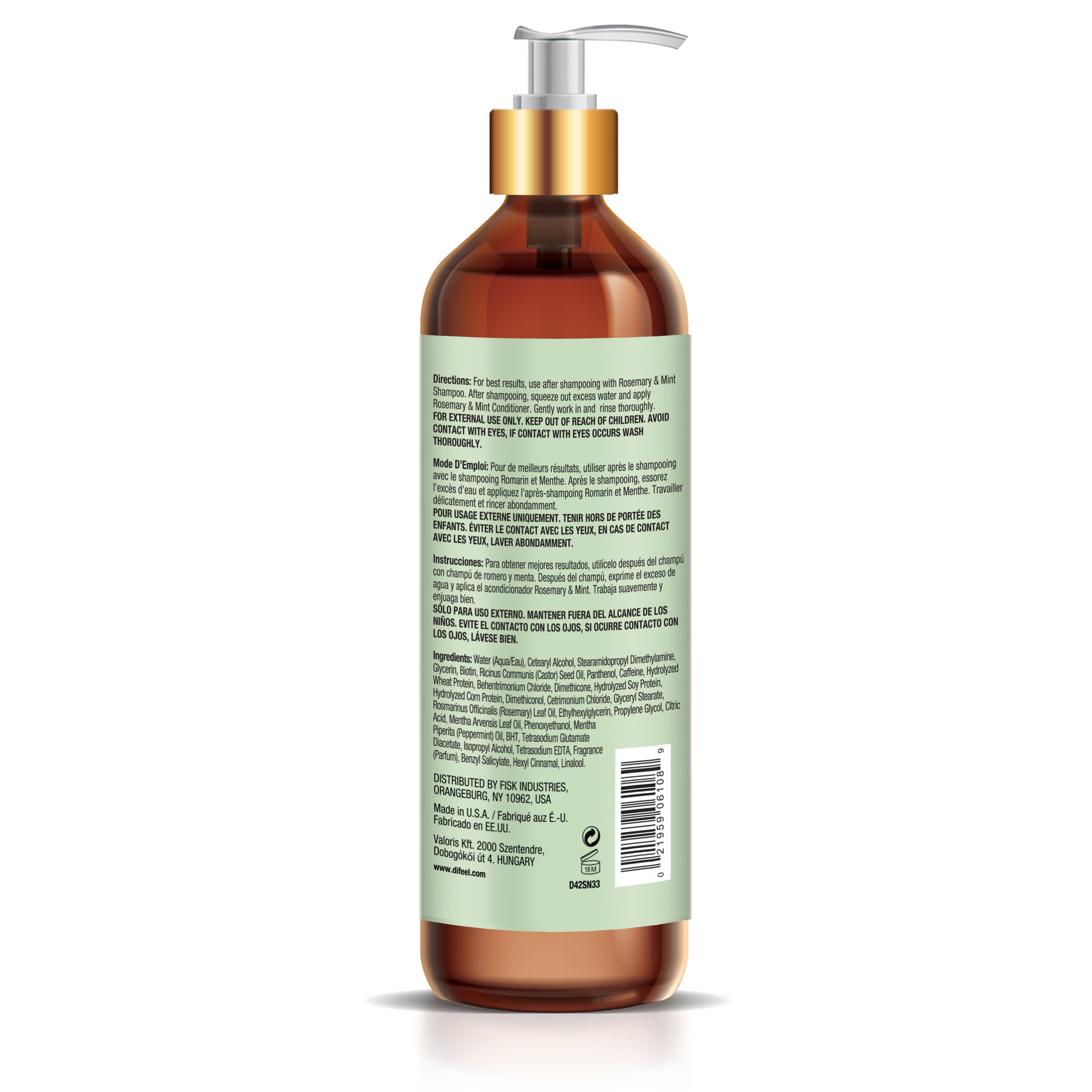 Difeel Signature Strengthening Conditioner with Rosemary & Mint 33.8 Ounce