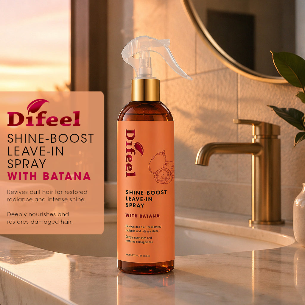 Difeel Signature Shine Boost Leave in Spray with Batana 8 oz.