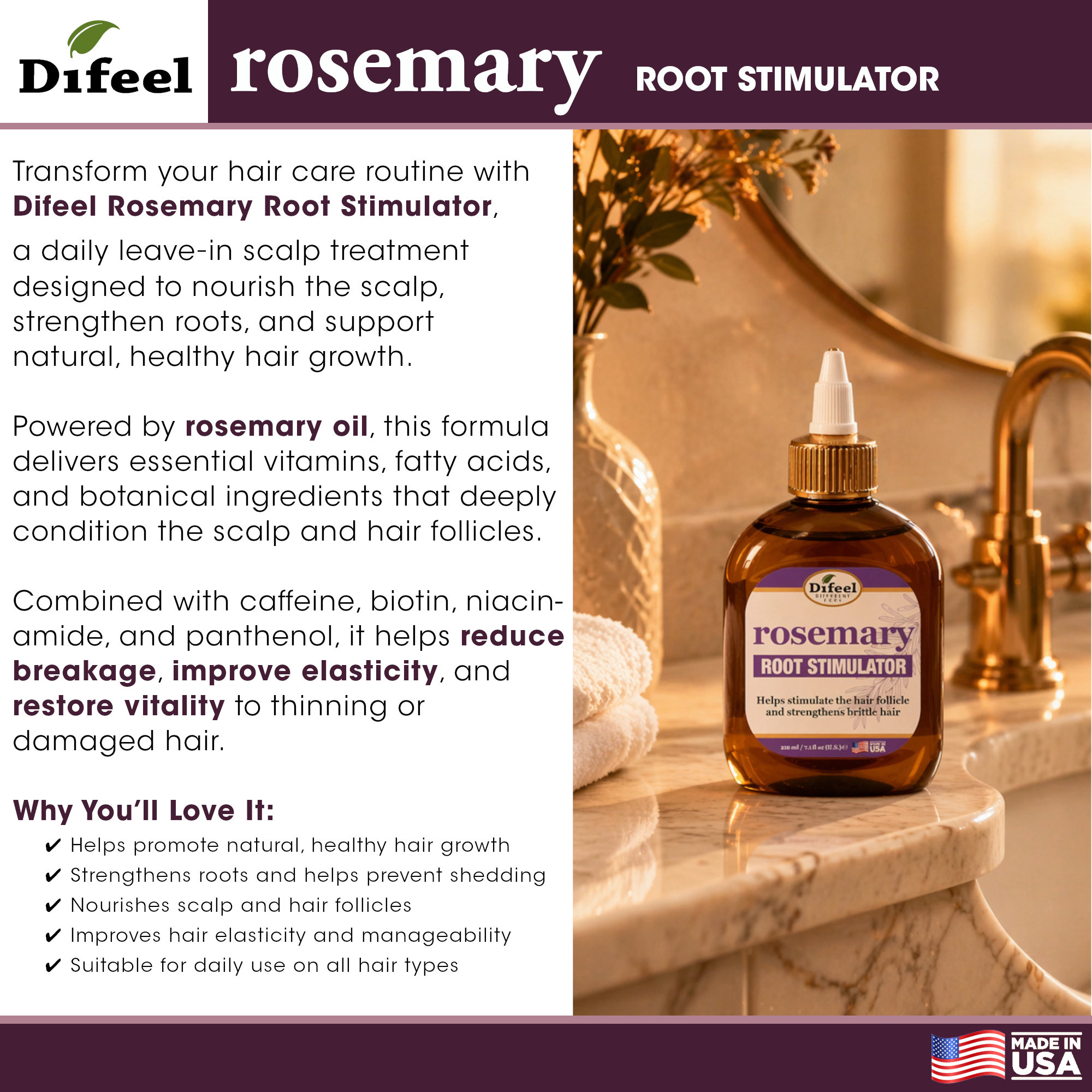 Difeel Rosemary Root Stimulator 7.1 Ounce