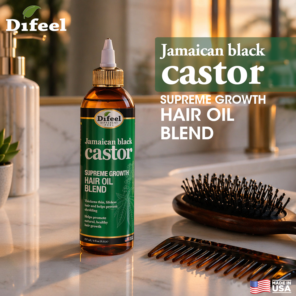 Difeel Jamaican Black Castor Supreme Growth Hair Oil Blend 8 oz.