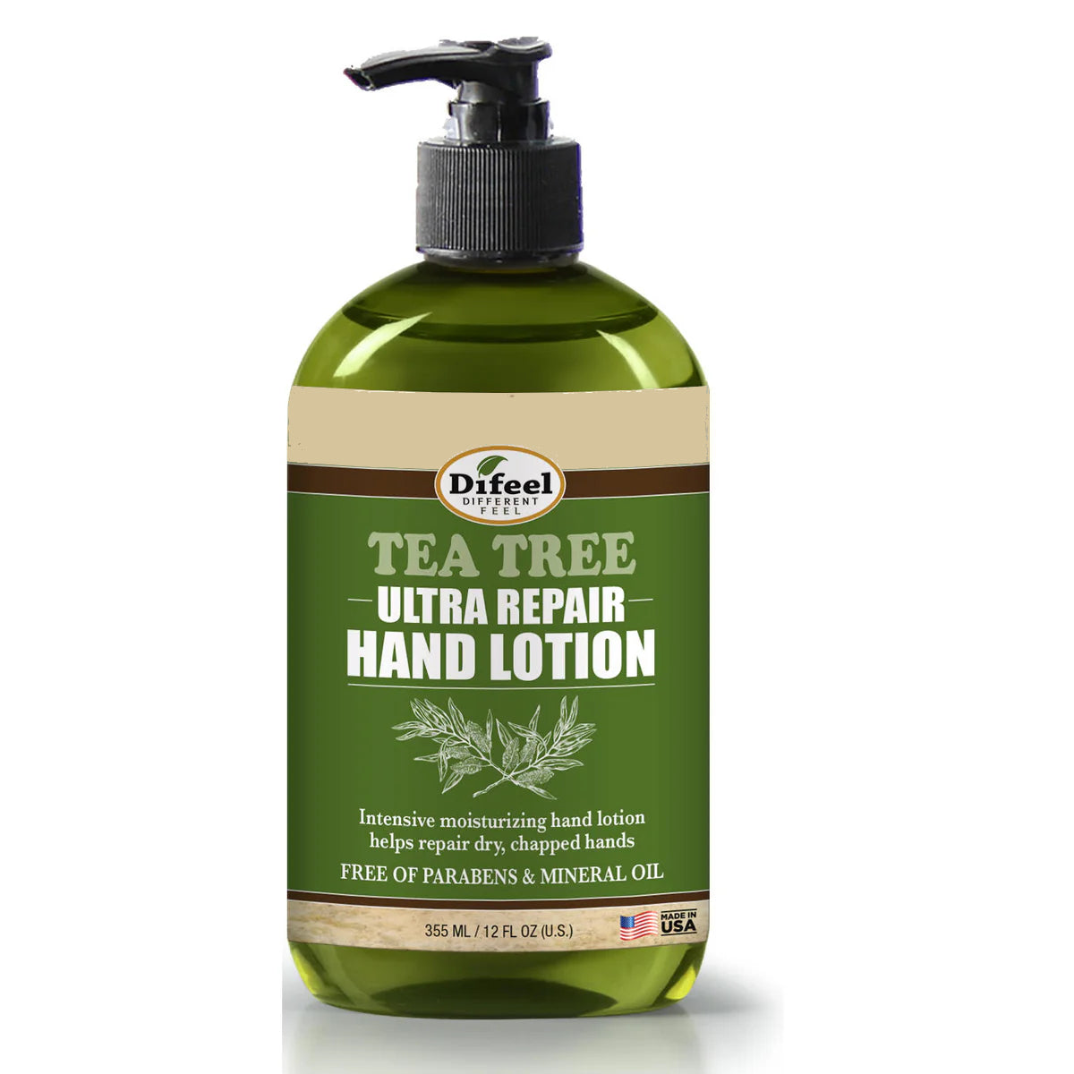 Difeel Tea Tree Ultra Repair Hand Lotion 12 oz. (PACK OF 2)