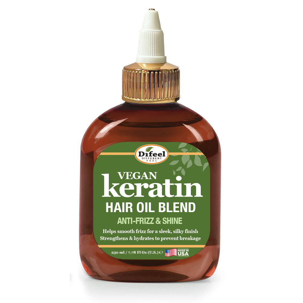 Difeel Vegan Keratin Premium Hair Oil - Anti Frizz & Shine 7.1 oz.