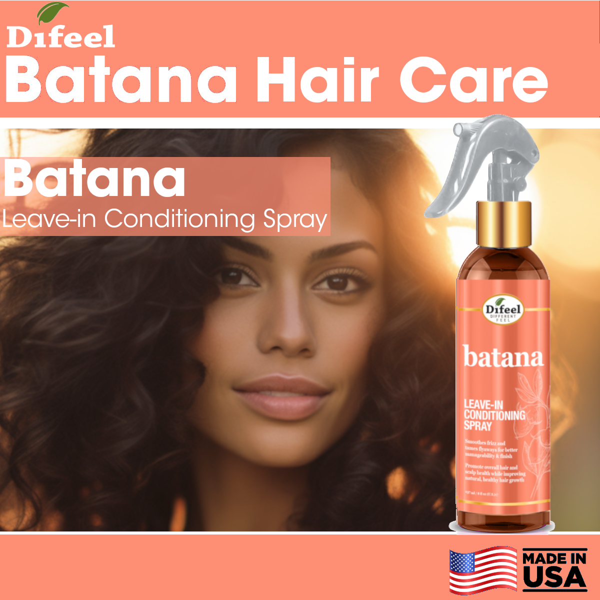 Difeel Batana Leave-in Conditioning Spray 8 oz.