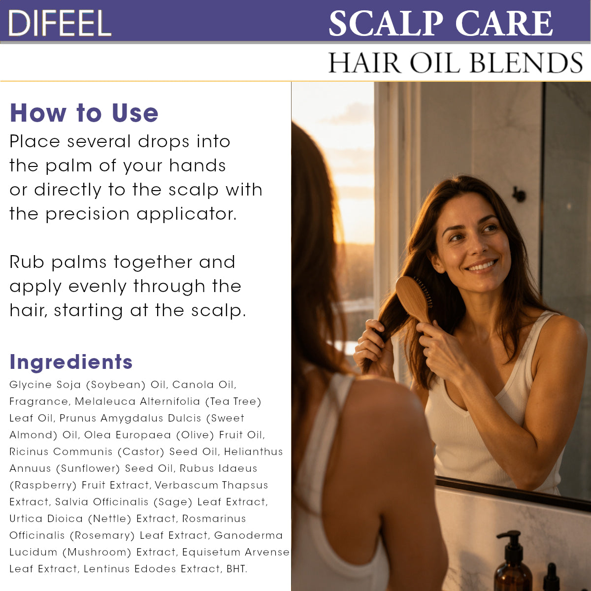 Difeel Scalp Care Hair Oil Blend 7.1 oz. (PACK OF 2)