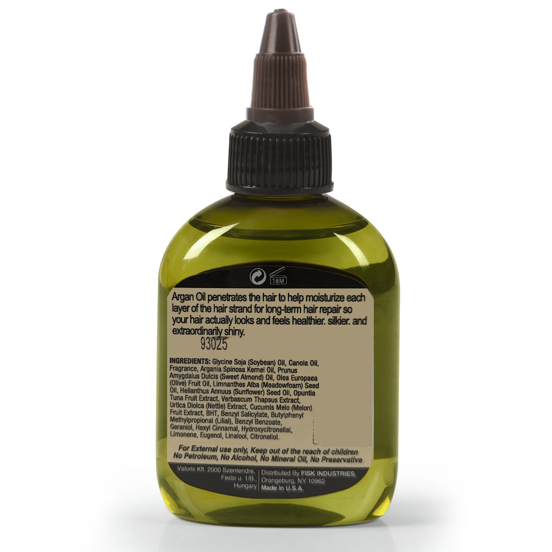 Difeel Premium Natural Hair Oil - Argan Oil 7.1 oz. (PACK OF 4)